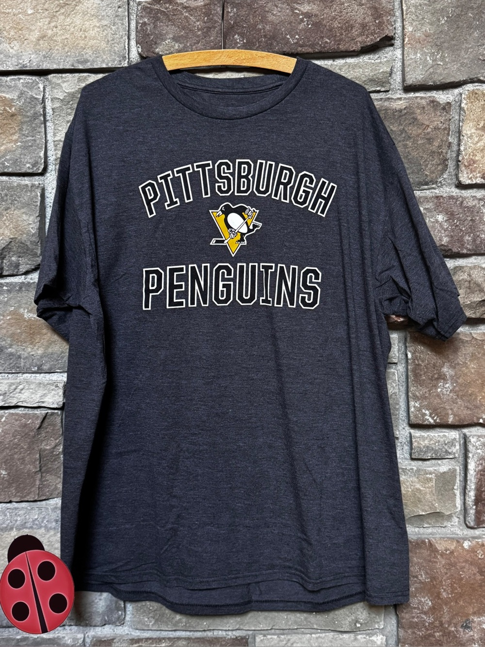 Pittsburg Pens Men's Charcoal Tee -XXL